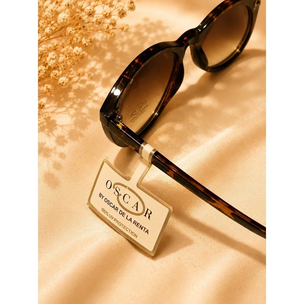 Oscar by Oscar‎ de la Renta Tortoise Oversized Butterfly Sunglasses